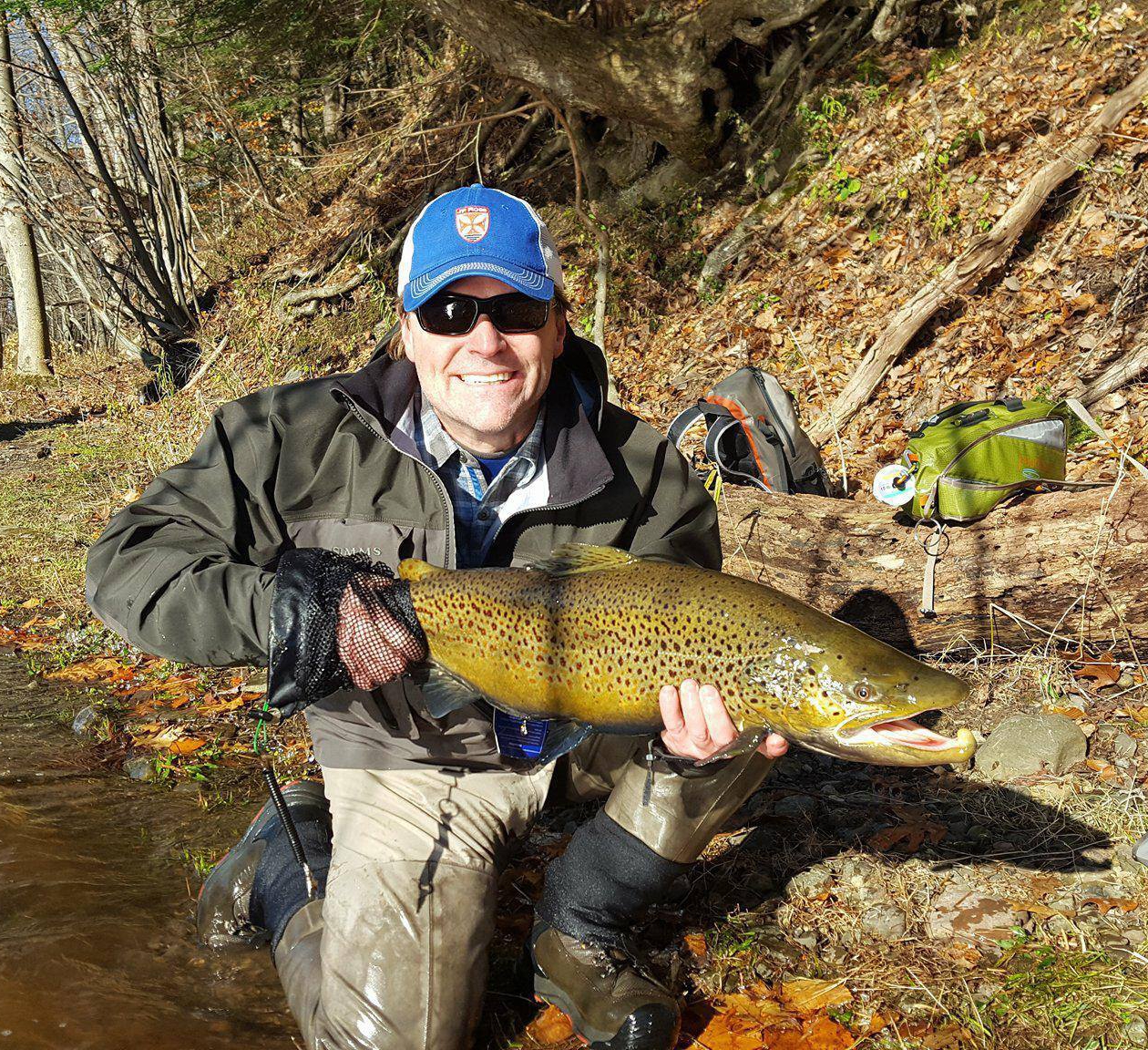 Salmon river,Brown trout, Pauls guide service, fly fishing, fishing guide, douglaston Salmon run